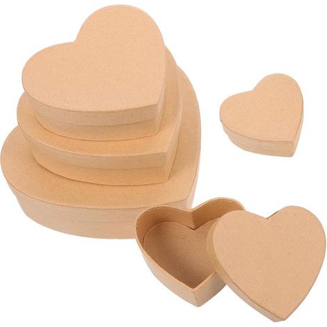 Set di scatole regalo a forma di cuore,Set da 5 pezzi in 5 diverse misure,Ideale per San Valentino,la Festa della Mamma (1/5)