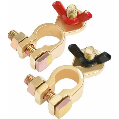 (1 paire) Bornes de batterie 12 V/24 V, connecteurs de batterie avec écrou papillon