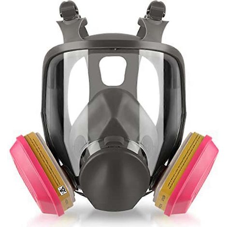 Masque à gaz intégral - Masque respiratoire réutilisable 6800 avec filtre à air 60926 pour vapeurs organiques, poussières, P (1/5)