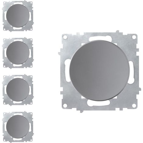 Interrupteur simple allumage (lot de 5) - gris
