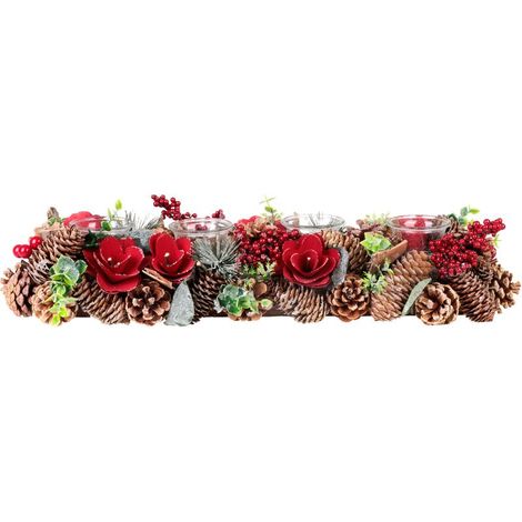 Ikebana MagicHome Weihnachten, natürlich, Advents-, 50x16x9 cm (1/2)