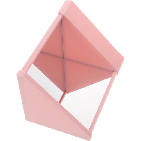 Miroir de Maquillage Non Inversé Support Stable Miroir de Courtoisie True Image Surface Haute Définition pour Soins du Visage et Usage Maison Couleur Rose Pâle (1/5)