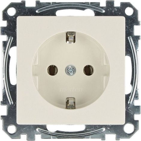 Prise de sécurité System M blanc polaire brillant
