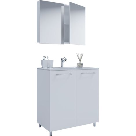 3 pz. lavabo da bagno Badinos SC 145x60x46 - VCM