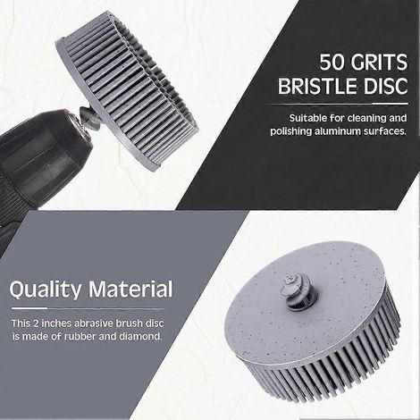 Lot de 10 disques à poils de 5 cm (2 pouces), brosses électriques blanches de polissage et d'ébavurage pour métaux, grain 120 (1/5)
