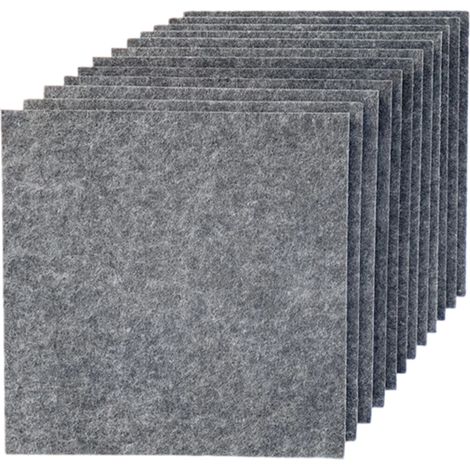 Dalles de feutre carrées pour l'intérieur, panneaux de liège muraux avec technologie d'absorption acoustique, panneaux décoratifs d'insonorisation pour bureaux ou (1/5)