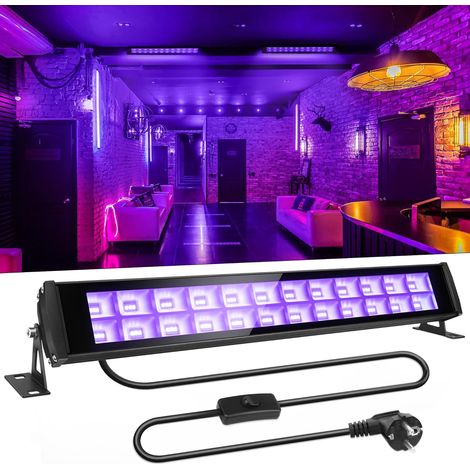 1 Barre Projecteur UV,48W,72 LEDs,395-400nm,IP66 Étanche,Aluminium,Fête Extérieur (1/5)