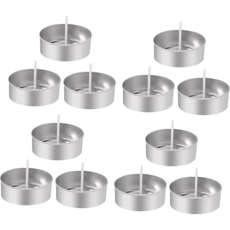 Coupelles à Bougies Vides Aluminium Bougeoirs Pour Bougies Chauffe-plat Contenants à Portables Et Mèches De (1/5)
