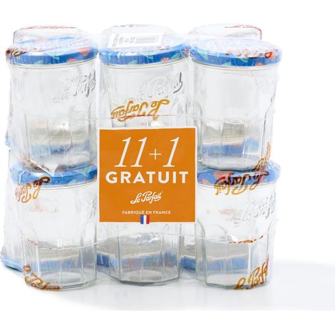 set di 12 vasetti per marmellata con coperchi 385ml - 922967 - le parfait (1/2)