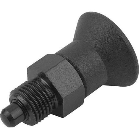 KIPP Arretierbolzen GR.9 M06x0,75 D3 Form A ohne Rastnut Kontermutter (1/3)