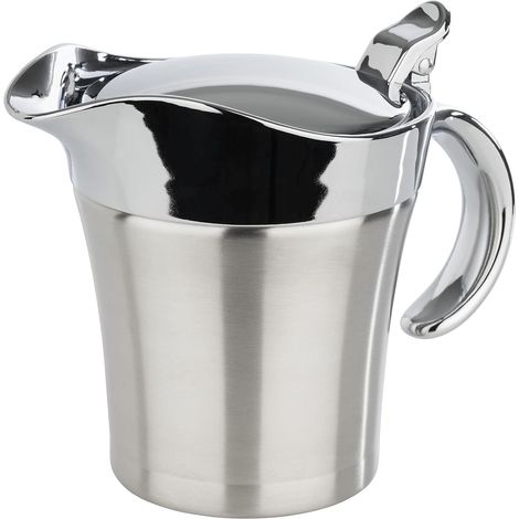 Doppelwandig isolierte Sauciere mit Klappdeckel, 19 x 12,5 x 13 cm, 0,45 ltr