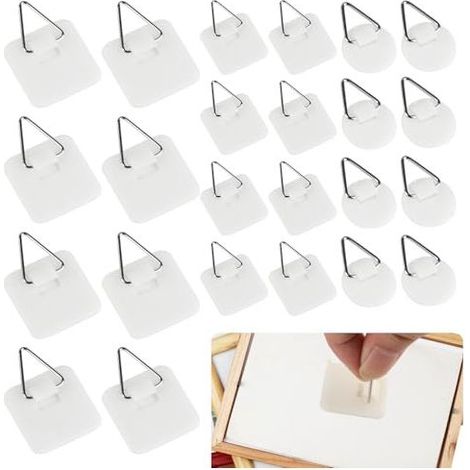 45 Pcs Crochet Adhesif Mural, Accroche Tableau Adhesif, Attache Cadre Adhésif, Accroche Tableau Mural Invisibles, Accroche Tableau sans Percer Crochet Autocollant pour Suspension de Ph (1/5)