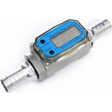Débitmètre numérique pour carburant et huile – Raccord BSPT/NPT 1" – Précision 0,5% – Débit 20-75 l/min – Écran LCD 5 chiffres