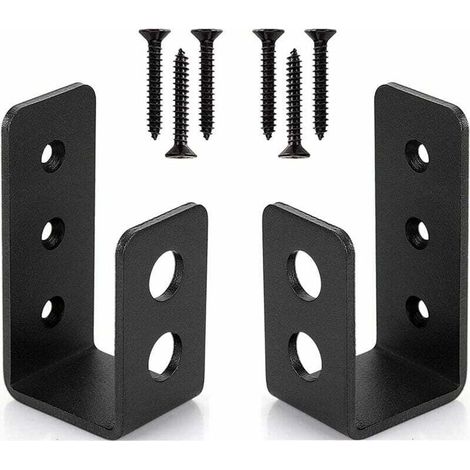 Support De Porte - Barre De Sécurité En Forme De U - Pour Portes 2x4 - Acier - Lot De 2