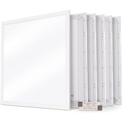 Dalle LED 600x600 Plafond 40W 4200lm Blanc Neutre (Lot de 6) (1/5)