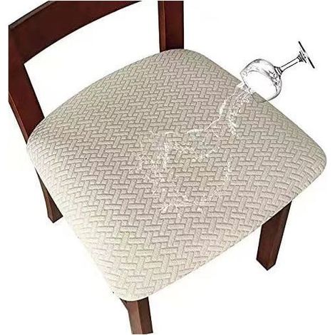 Lot de 6 housses de chaise pour restaurant, protection extensible imperméable et lavable pour sièges (1/5)