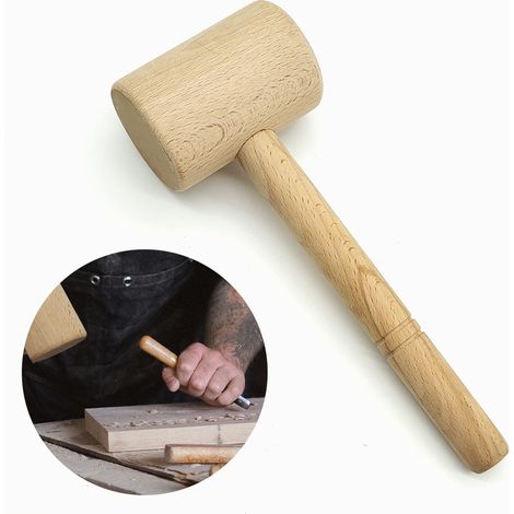 Maillet en Bois de Hêtre Outil Marteau en Bois (1/5)