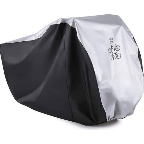 Housse Velo - Nylon 190T Imperméable Anti-UV - Pour 2 Vélos - Extérieur Intérieur - 1 Pièce (1/4)
