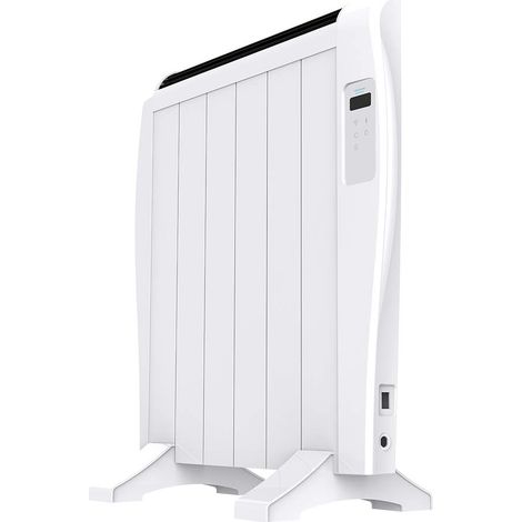 Radiateur Electrique Basse Consommation Ready Warm 1200 Thermique Connecté. 6 éléments, 900 W, mural ou au sol, 3 modes, minuterie, écran LCD, contrôle Wifi, ultra-plat (1/5)