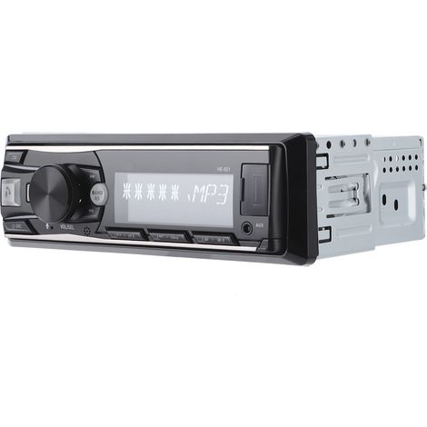 Autoradio FM 12 V pour voiture, lecteur audio MP3 Bluetooth, prise AUX, port USB, télécommande et panneau détachable (1/5)