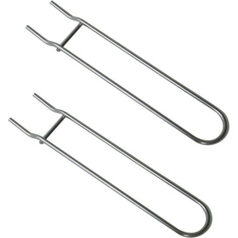 2 pcs Lève-Grille en Acier Inoxydable Levier de Grille de Barbecue poignées Grille de Barbecue soulever Facilement grilles Chaudes (1/4)