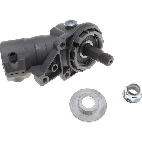 Jardiaffaires – Renvoi d'angle débroussailleuse – Compatible Stihl FS360, FS420, FS500, FS550 – Entraînement carré femelle 35mm – Vis de fixation M14 (1/3)