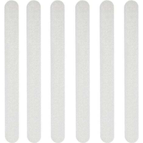 24 pieces anti-slip shower stickers, safety strips for bathroom, transparent self-adhesive anti-slip strips, bath shower stickers (2 x 20 cm)
