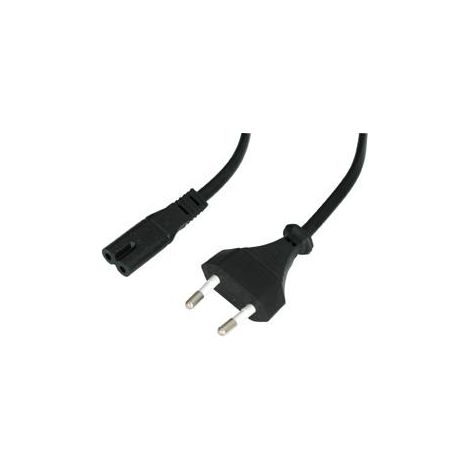 Câble de raccordement LINDY alimentation [1x fiche Euro mâle - 1x prise femelle C7] 5.00 m noir C245801 (1/4)