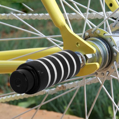 Repose-pieds arrière robustes en métal pour vélo, accessoires de vélo (noir) (1/5)