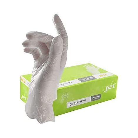 Gants jetables vinyle non poudré - Boîte de 100 gants - taille XL - Maxiburo (1/7)