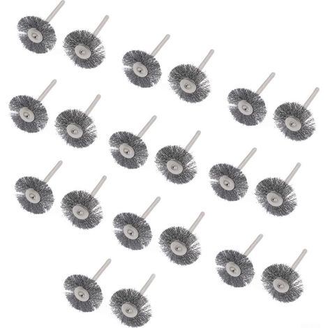 Lot de 20 brosses polissage métalliques pour meuleuse rotative, 3 (1/5)