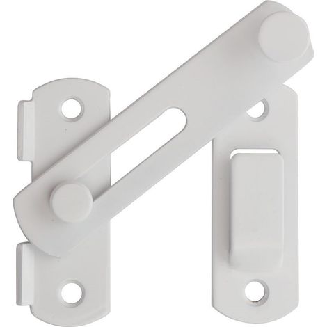 Pestillo de alta resistencia para puerta batiente, cerradura de seguridad deslizante para granero, cerca de madera, blanco (grande) (1/5)