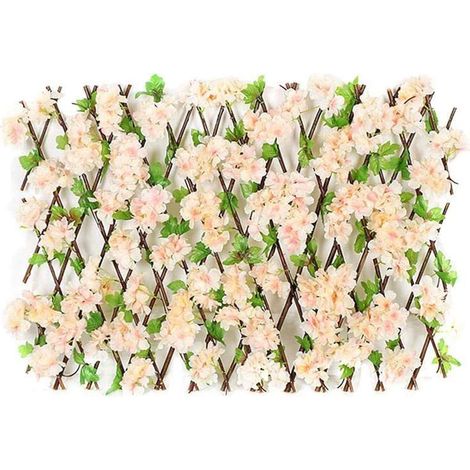 Haie de lierre artificielle, UV, décoration murale, clôture d'intimité, paravent de fausses feuilles, matériau en bois massif, pour décoration de jardin, cour, maison (1/5)