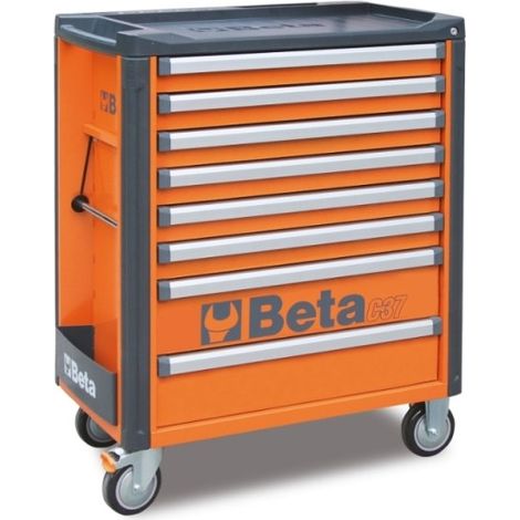 Beta C37/8 Cassettiera mobile vuota 8 cassetti - Arancio (1/3)