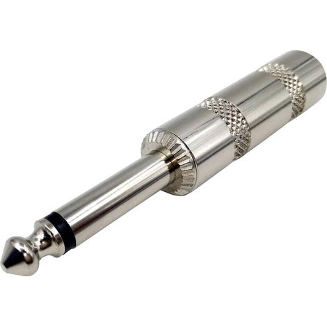 TRU COMPONENTS 1409063 Klinken-Steckverbinder 6.35 mm Stecker, gerade Polzahl: 2 Mono Silber 1 St.