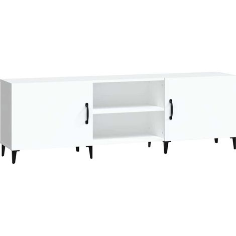 Meuble TV, Étagère TV, Meuble de Salon, Blanc 150x30x50 cm Bois d'ingénierie OIB9790E (1/5)