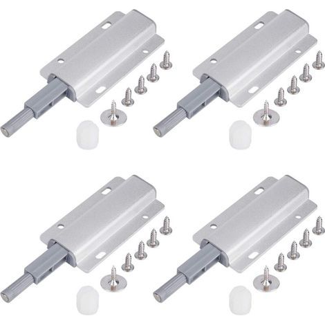 4 Pièces Loquet Magnétique Porte Placard Push to Open Tampon Amortisseur pour Armoire Fermeture Systeme Tiroir (1/4)