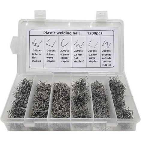 Clous de Soudage en Plastique Thermofusibles, Clous de Rparation en Plastique pour Pare-chocs de Voiture avec Bote Adquate pour Agrafes Chaudes Autres pièce de rechange pour voiture (1/5)