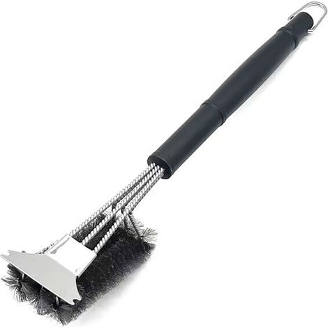 Brosse et grattoir pour grille de barbecue - Brosse métallique pour barbecue - Nettoyeur de grille en acier inoxydable de 46,5 cm (18,3 pouces) (1/3)