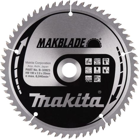 Makita MAKBLADE Lame de scie 190x20x60Z (B-32823)