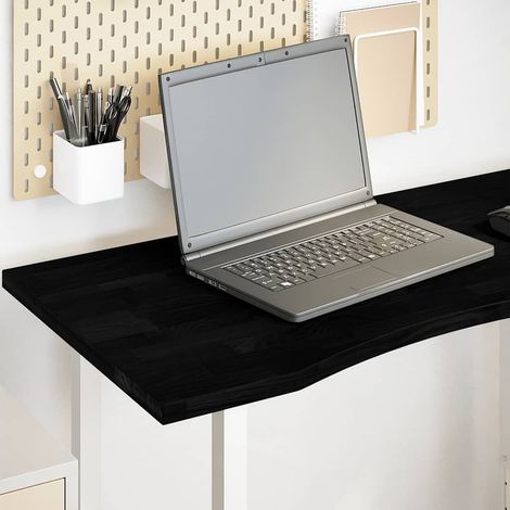 vidaXL Tablero escritorio 100x60x2,5cm rectangular madera maciza roble (1/2)
