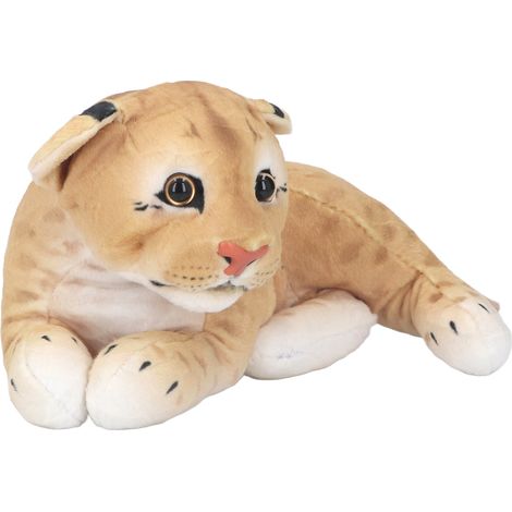 Peluche animal de la jungle mignon et réaliste, doublure douce, pour salon ou chambre à coucher, lion (1/5)