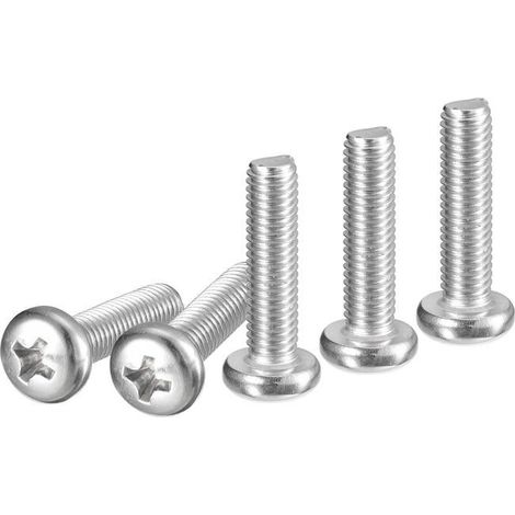 Lot de 100 vis à tête cylindrique inox 304, filetage métrique, Phillips, M3 x 12 mm (1/5)