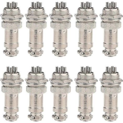 Lot de 10 connecteurs aéronautiques Heilwiy GX16 à 4 broches, 7 A mâle/femelle. (1/5)