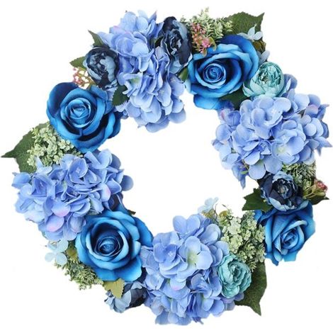Couronne - Envi - Hortensia Camélia - Fleur en soie - 45 cm - Décoration intérieure (1/5)