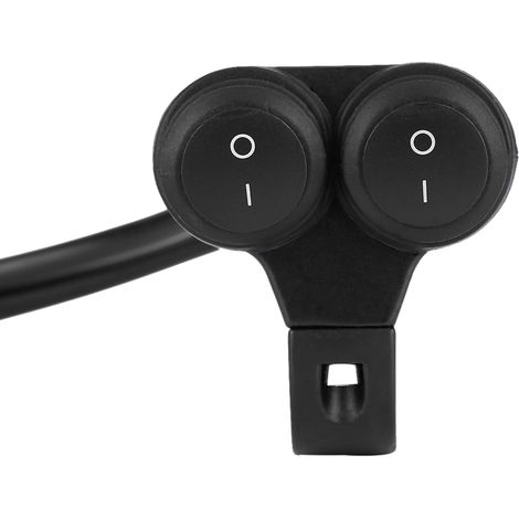 Interrupteur universel à double bouton modèle B pour guidon de moto 22 mm : phares, feux de freinage, antibrouillards et klaxon (1/5)