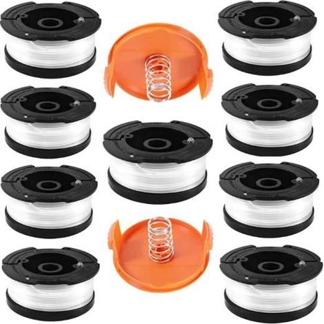 Bobine Fil Coupe Bordure pour Black et Decker Coupe-Bordures, Bobines A6481 A6485 Compatible avec Black et Decker Af-100, (1/4)
