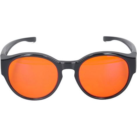 Blaulichtfilterbrille 400–500 nm, UV-beständig, Computer- und Gamerbrille, Lesebrille, runde Brillengläser (1/5)