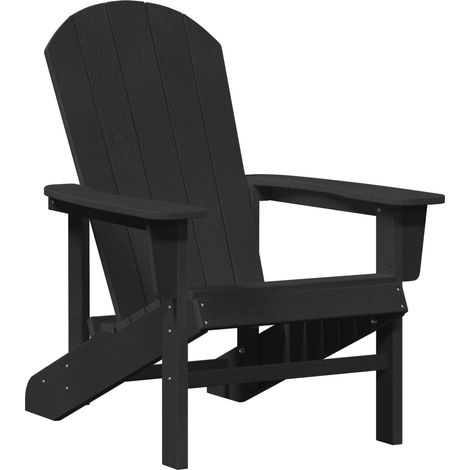 Chaise de jardin  Chaise Adirondack Noir 82 x 74 x 92 cm HDPE (1/5)