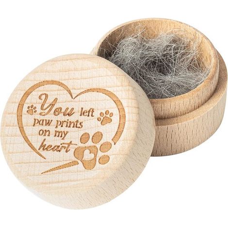 Scatola commemorativa per cani, urna in legno, regalo ricordo per la perdita di un cane o un gatto, contenitore per pelo e ceneri. (1/5)